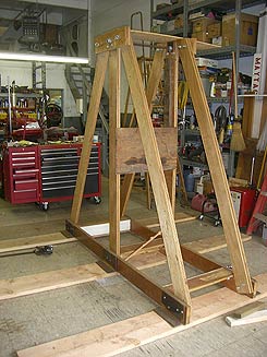 Section of completed trebuchet.