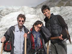 Prof Dougherty on a glacier